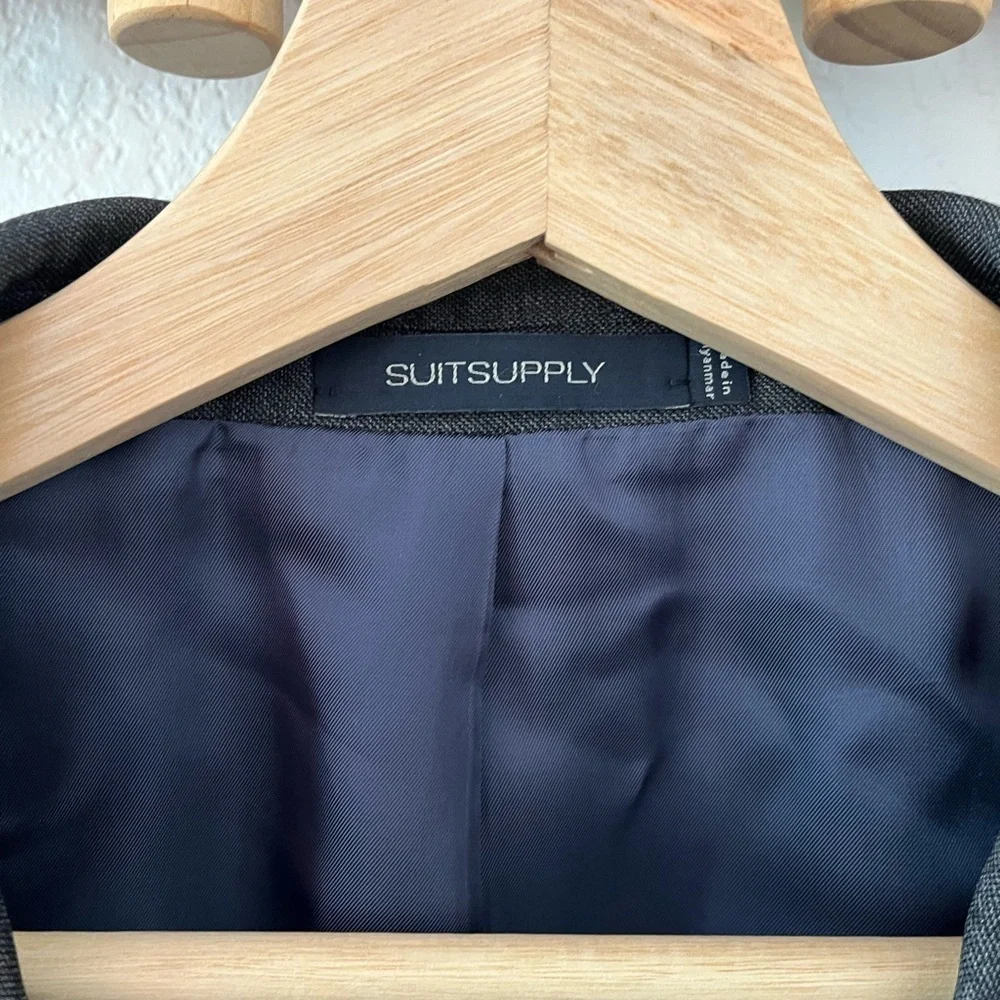 Suitsupply Men Wool Suit Jacket Grey Slate S110 Formal Business Work Size 38